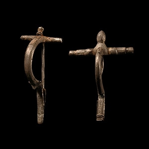 Roman Silver Bow Brooch Group