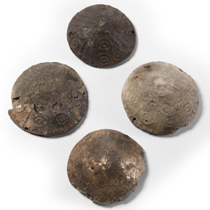 Iron Age Celtic Silver Clad Ceramic Boss Group