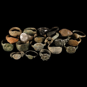 Roman to Post Medieval Bronze Ring Collection