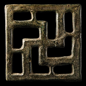 Roman Bronze Swastika Mount