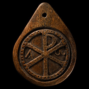Byzantine Bone Pendant with Chi Rho