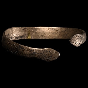Iron Age Celtic Silver Snake Bracelet