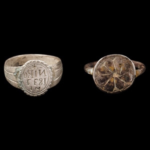 Post Medieval Silver Ring Group