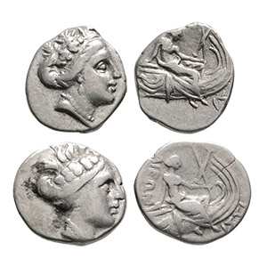 Ancient Greek Coins - Euboea - Histiaia - AR Group [2]