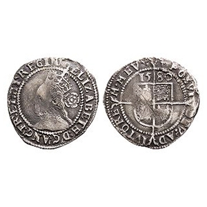 English Tudor Coins - Elizabeth I - 1580 - Threepence