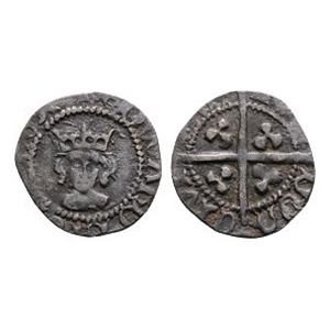 English Medieval Coins - Edward IV - London - Long Cross Halfpenny