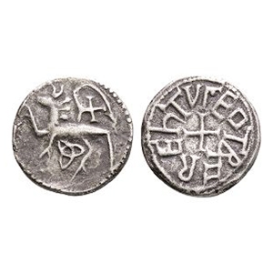 Anglo-Saxon Coins - Northumbria - Eadberht - Beast AR Sceatta