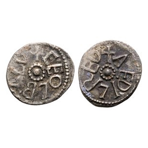 Anglo-Saxon Coins - Northumbria - Aethelred I - Inscription AR Sceatta