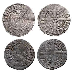 English Medieval Coins - Edward I - London / York - Long Cross AR Penny Group [2]