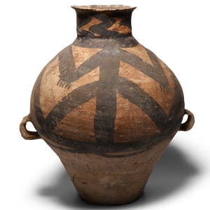 Chinese Neolithic Painted Ceramic Frog Jar