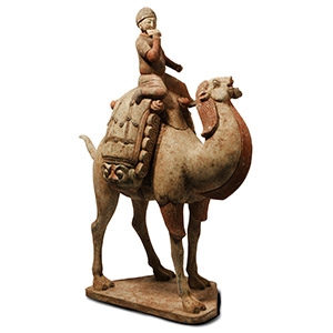 Tang Terracotta Camel with Rider