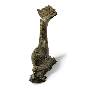 Bronze Ornate Dolphin Holding a Turtle