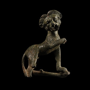 Roman Bronze Lion Statuette