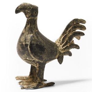 Large Roman Bronze Cockerel Statuette
