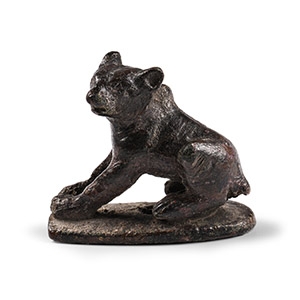 Roman Bronze Sitting Bear