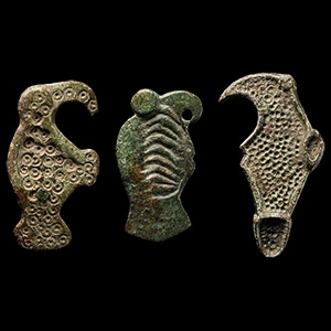 Merovingian Bronze Bird Brooch Collection