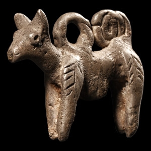 Western Asiatic Silver Animal Statuette