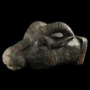 Parthian Bronze Attachment in the Form of a Gazelles Head