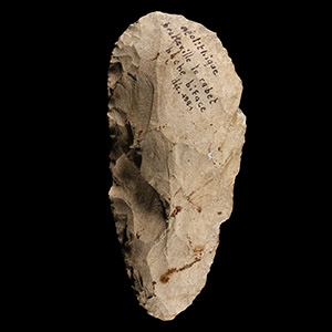 Stone Age French Bifacially Knapped Chert Lanceolate Axe