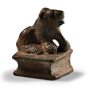 Roman Bronze Lion Statuette