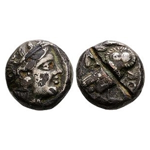 Ancient Greek Coins - Attica - Athens - Plated Owl Tetradrachm Imitation