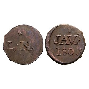 World Coins - Kingdom of Holland - Java - 1809 - Duit