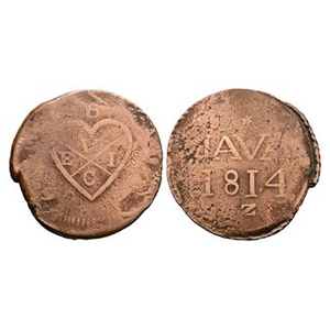 World Coins - BUEIC - Java - 1814 Z - Stuiver
