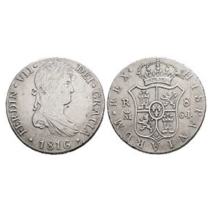 World Coins - Spain - Ferdinand VII - 1816 - 8 Reales