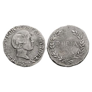 World Coins - India - Portuguese - Goa - Pedro V - 1857 - Rupia