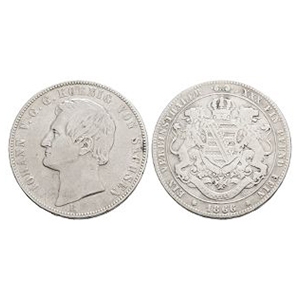 World Coins - Saxony-Albertine - 1866 B - Thaler