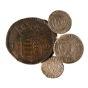 World Coins - East Europe - Latvia and Hungary - Silver and Copper Issues [4]