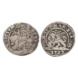 World Coins - Venice - 1722 - 5 Soldi