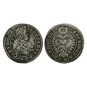 World Coins - German States - Silesia - Leopold - 1698 - 3 Kreuzers