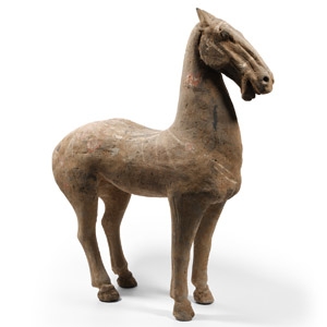 Chinese Han Painted Terracotta Horse