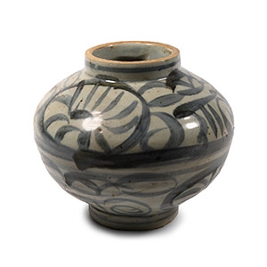 Chinese Glazed Blue and White Provincial Vase