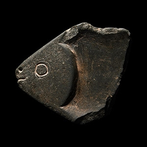 Egyptian Greywacke Cosmetic Fish Spoon Section