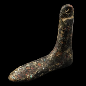 Roman Bronze Votive Foot Pendant