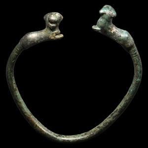 Roman Bronze Bracelet with Panthers