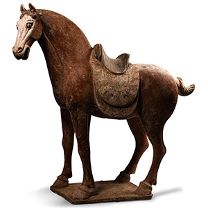 Very Large Chinese Tang Ceramic Saddled Horse