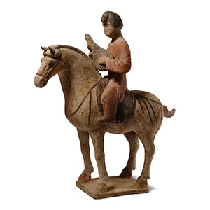 Chinese Tang Ceramic Mounted Musician