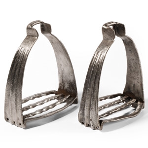 German Iron Stirrup Pair