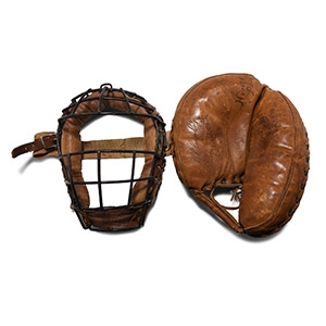 Early Leather Baseball Catchers Set