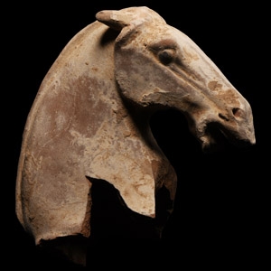 Chinese Tang Style Horse Statuette Head