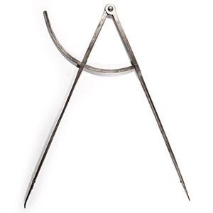 Large Iron Compasses