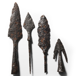 Medieval Iron Arrowhead Group