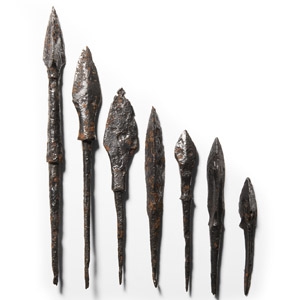 Medieval Iron Arrowhead Group