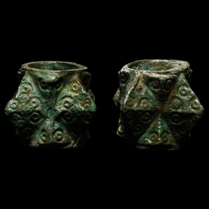 Medieval Decorated Bronze Macehead Group