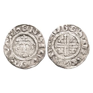English Medieval Coins - Richard I - Canterbury / Roberd - Short Cross Penny