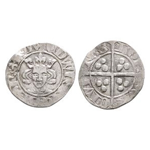 English Medieval Coins - Edward III - London - Long Cross Penny