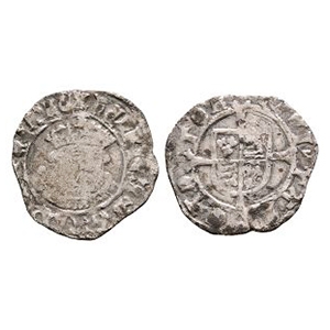 English Tudor Coins - Edward VI (Henry VIII) - Canterbury - Posthumous Halfgroat